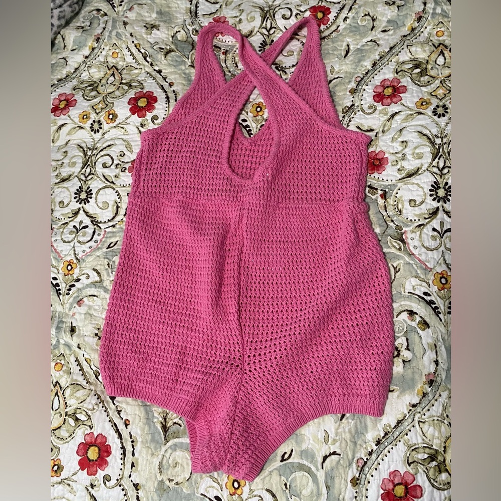 Free People Beach Pink Knit Shrug Sweater - Picture 2 of 3